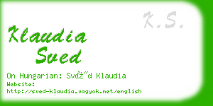 klaudia sved business card